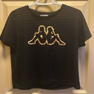 Kappa Women's Black Mesh Crop Top